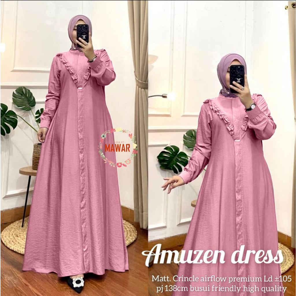 DRESS WANITA TERBARU KEKINIAN BAJU ATASAN GAYA CASUAL SANTAI KANTOR PARTY HAWAI PANTAI LEBARAN CRINK