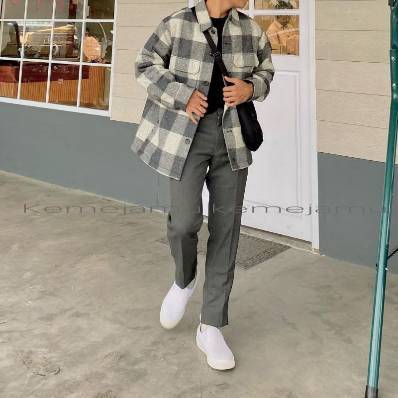 celana formal pria slimfit / ankle pants pria / celana kantor / celana kerja /celana bahan / celana 