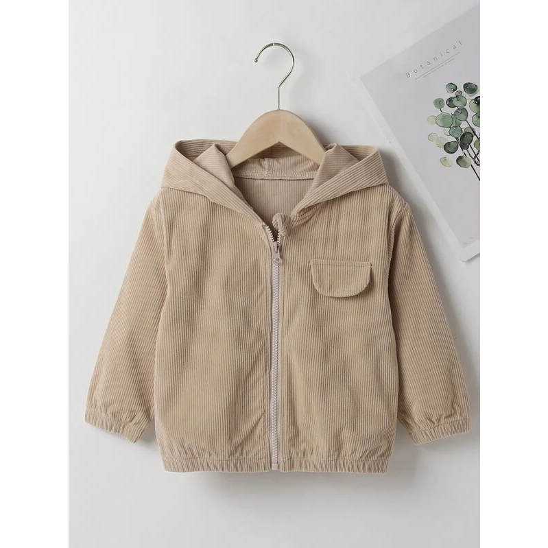 jaket hoodie anak bahan corduroy