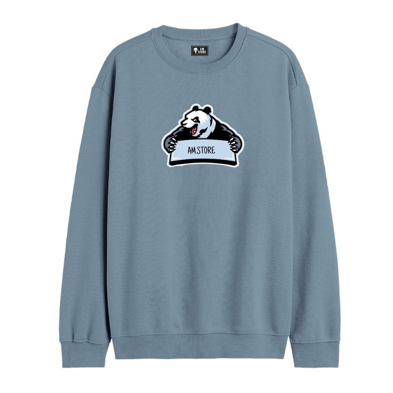 AMSTORE- Sweater Crewneck jumbo Bear ( Sablon ) big size pria wanita size xxxl xxxxl xxxxxl.