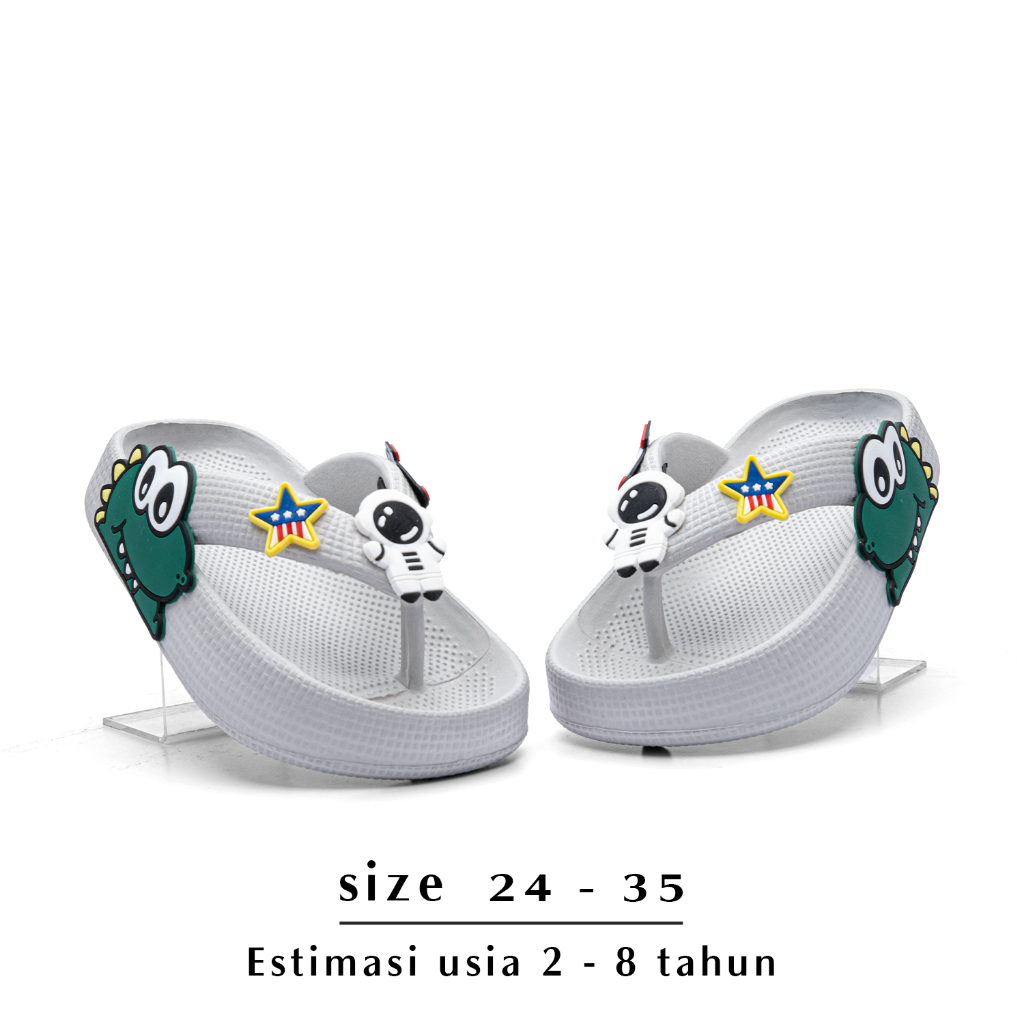 Arthand -  New Hilo's  Sandal Anak Laki-laki Model Jepit Karakter astronot Umur 2 -  5 Tahun