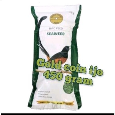 GOLDCOIN SEAWEED RUMPUT LAUT GOLD COIN HIJAU PAKAN BURUNG MURAI