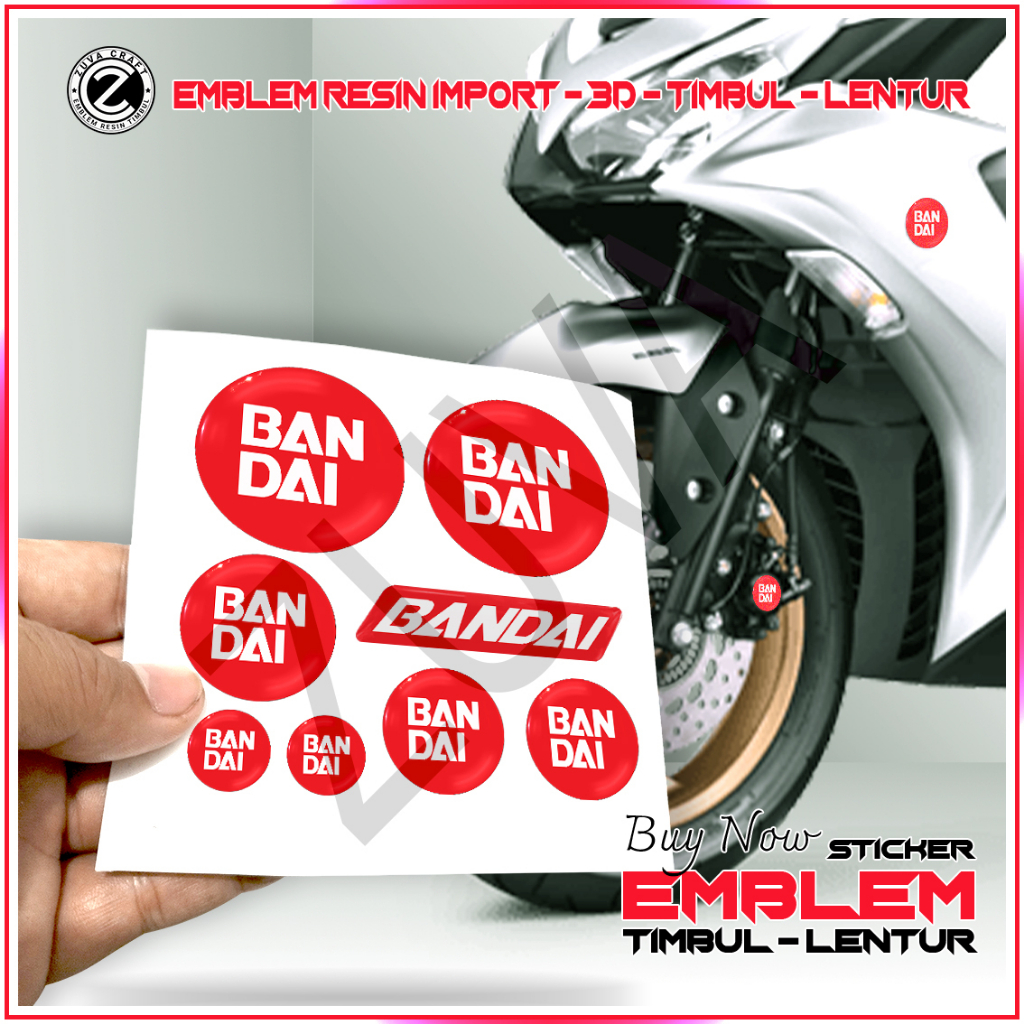 STIKER MOTOR 1 PAKET STIKER MOTOR LOGO BANDAI STIKER NMAX STIKER AEROX STIKER EMBLEM NMAX AEROX LEXI