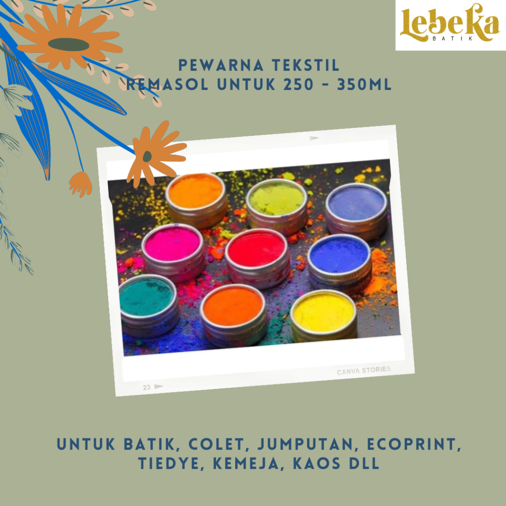 Pewarna 350ml Tie Dye remasol KIT ada 24 WARNA BARU