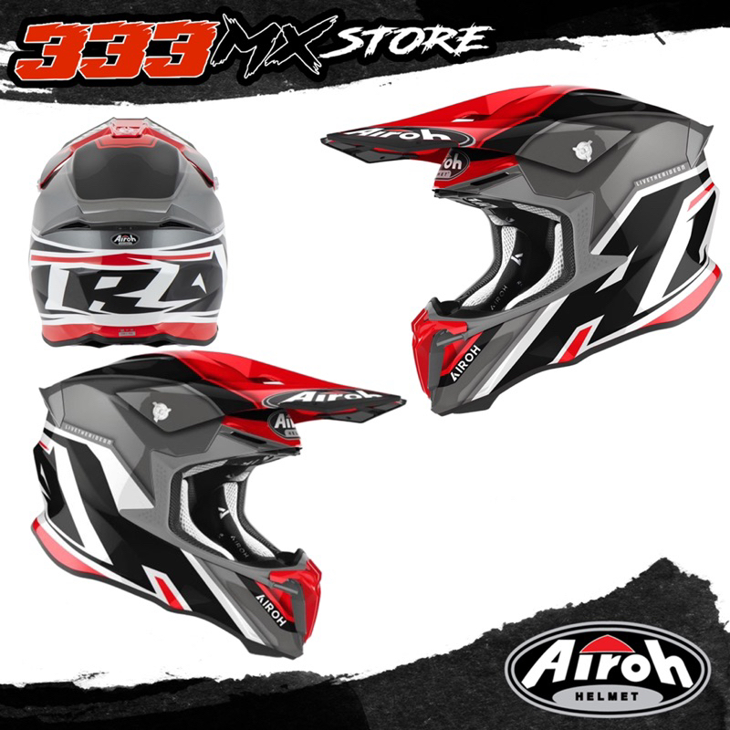 HELM AIROH TWIST 2.0 SHAKEN RED GLOSS HELM CROSS TRAIL AIROH ORIGINAL