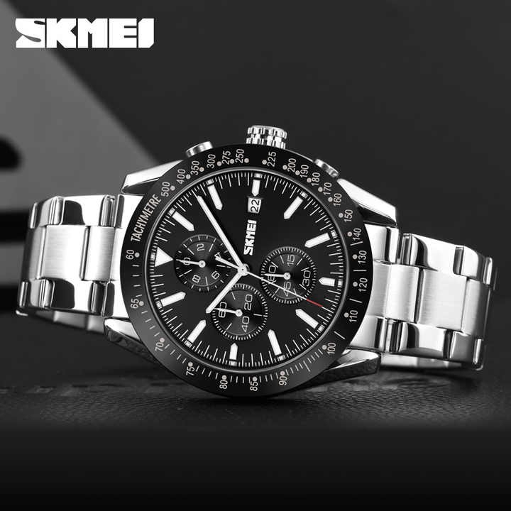 SKMEI 9253 ORIGINAL/JAM TANGAN FASHION PRIA RANTAI STAINLESS STEEL /SKMEI ORIGINAL