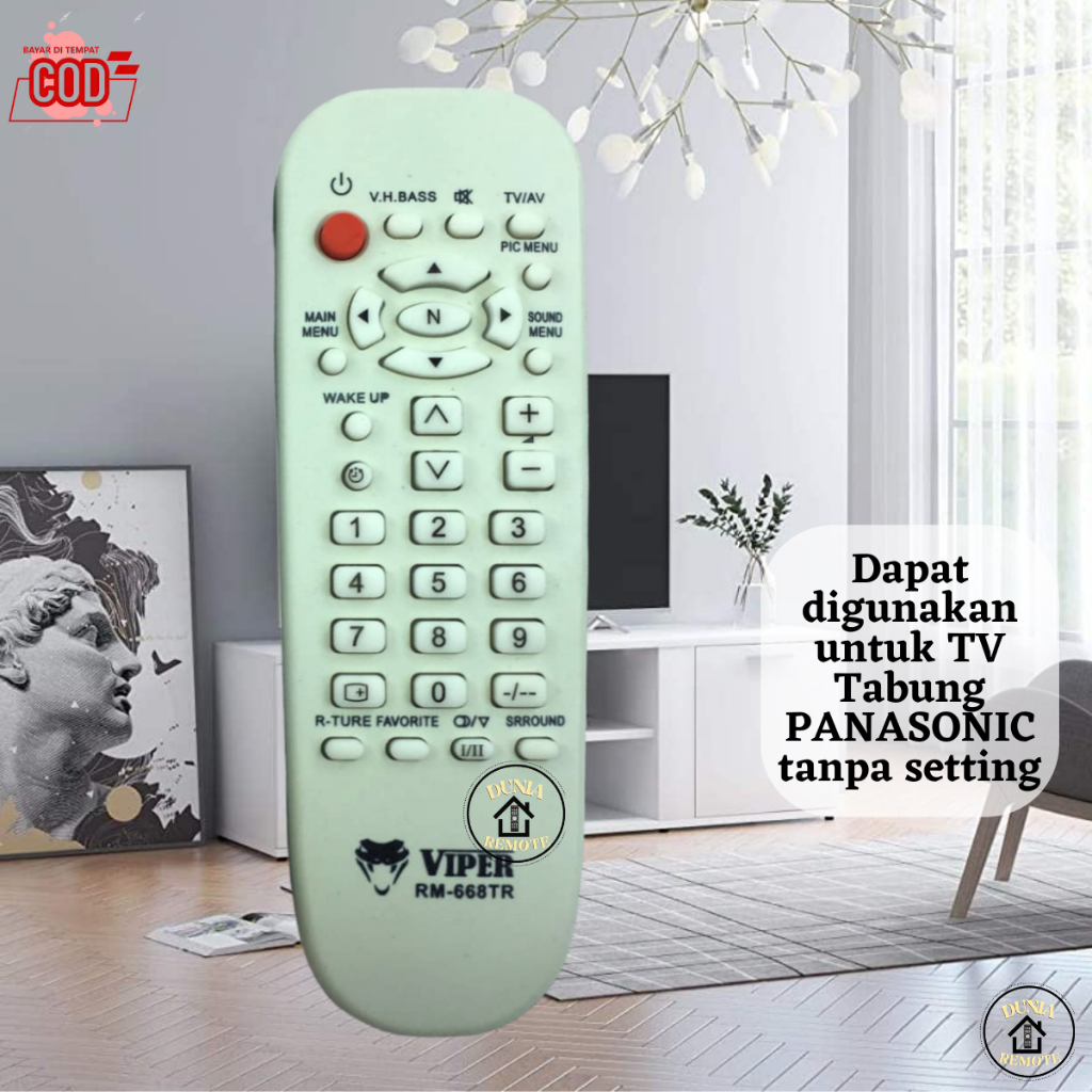 Remot Remote Seriess Tv Multi Universal Tabung Panasonic 668