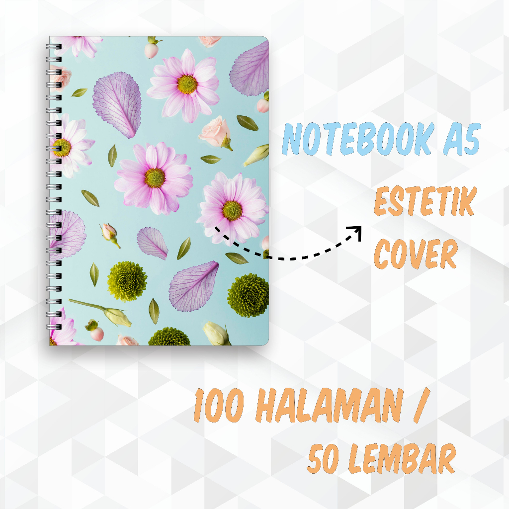 

Notebook Spiral A5 Motif Bunga - Isi 50 Lembar