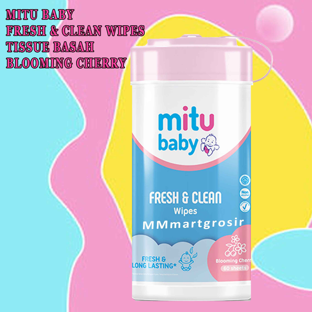 Mitu / Mitu baby / Fresh &amp; clean Wipers / bloming cherry 60 sheets