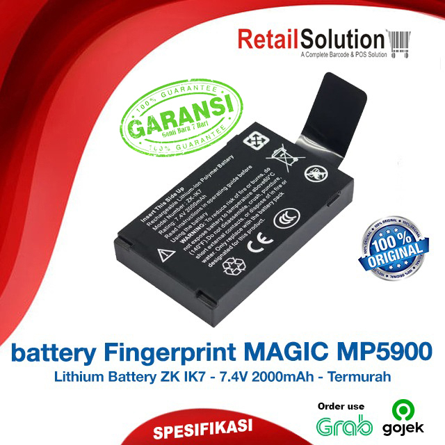 Battery Baterai Mesin Absensi Fingerprint Magic MP5900 / MP-5900