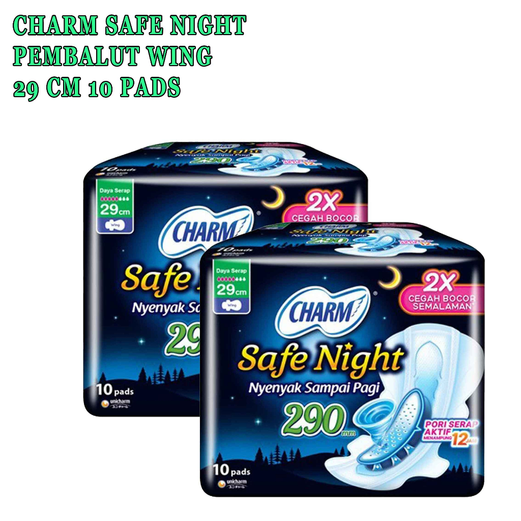 Safe night* Charm* 290mm* 10 pads* Pembalut