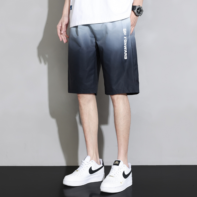 Celana Pendek Pria Pencetakan gradien Sport Casual Olahraga Santai Sporty Fashion Shorts K917