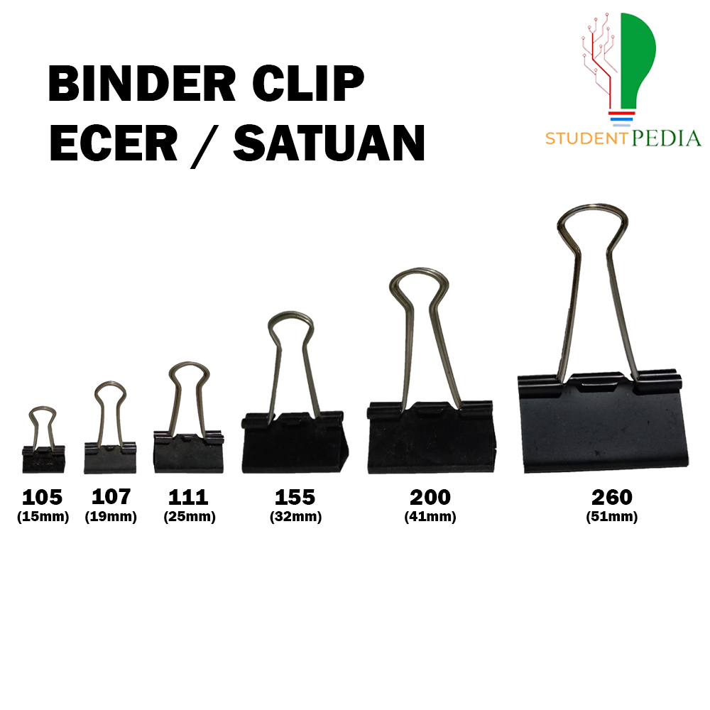 

(ECER) Binder Clip No. 105 107 111 155 200 260 / Penjepit Kertas