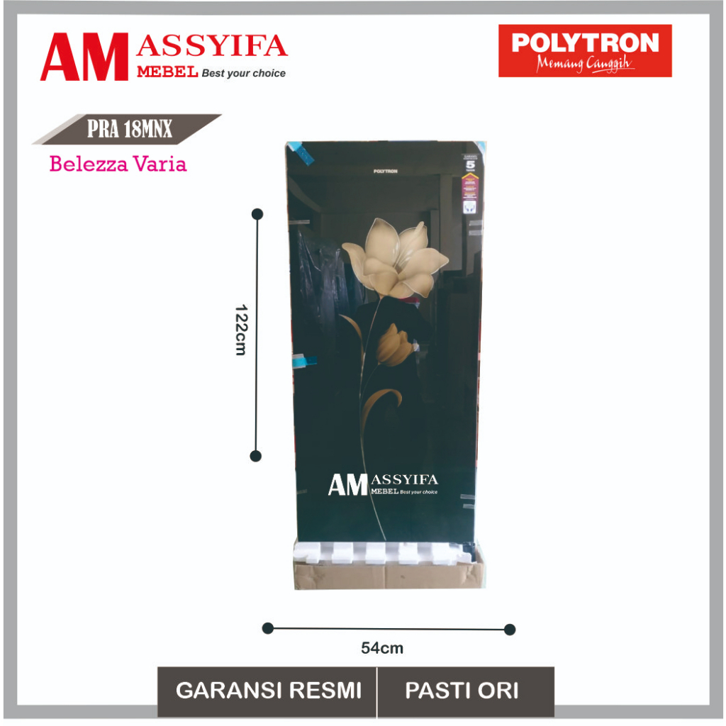 KULKAS POLYTRON 1 PINTU BELLEZA SERIES PRA 18 SERIES