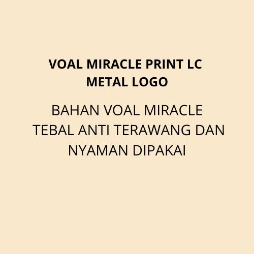 Jilbab Pilih Motif Warna Voal Miracle Motif Metal Logo Umama scarf 110x110cm Miracle umama