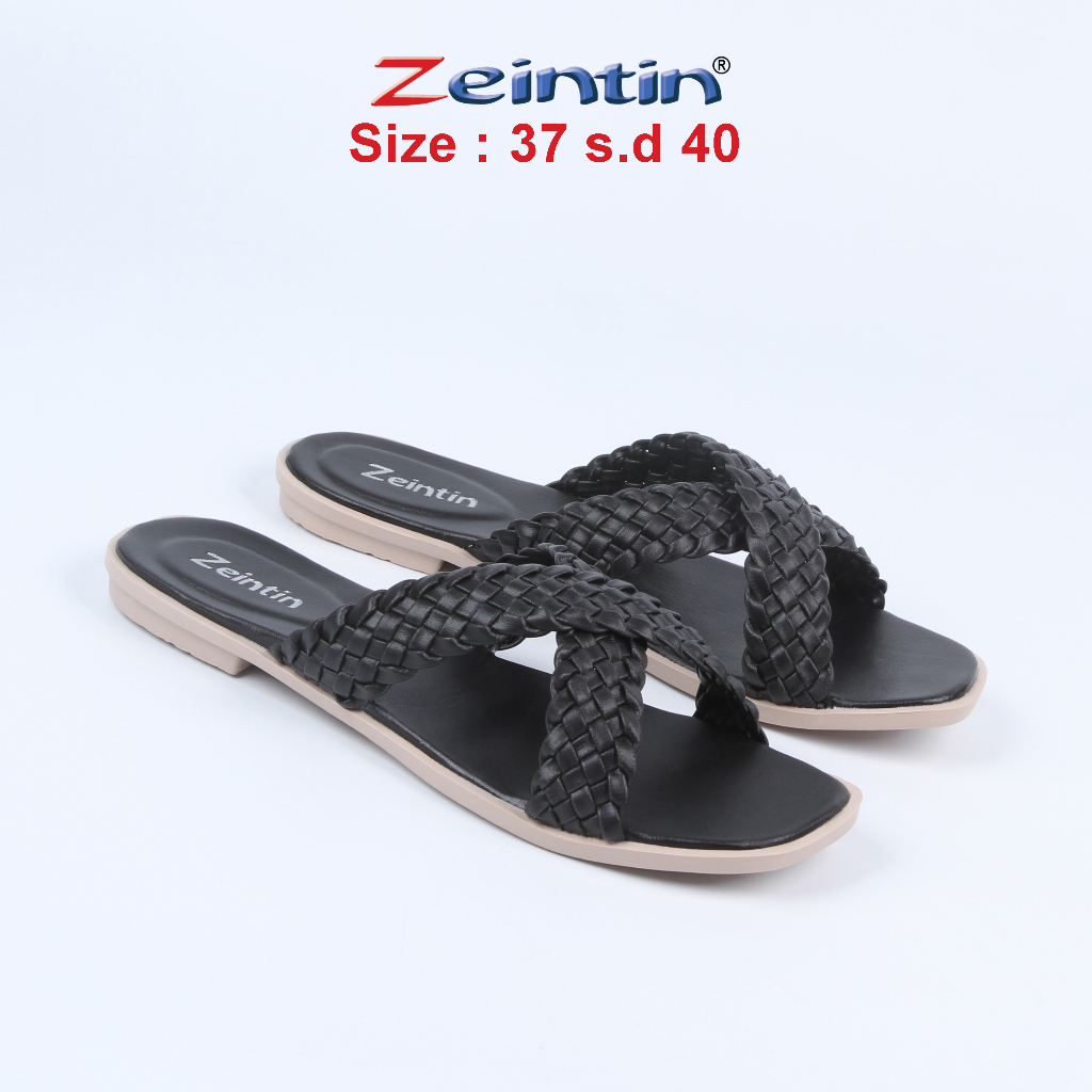 Zeintin - Sandal Wanita Selop Terbaru Sandal Teplek Wanita Bahan Kulit Sintetis SS