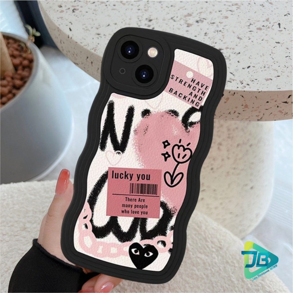 CUSTOM SOFTCASE SILIKON GELOMBANG WAVY CUSTOM GRAFITI HATI FOR IPHONE 6 6+ 7 8 SE 2020 7+ 8+ X XS XR XS MAX 11 12 13 14 PRO MAX 14 MAX JB8579