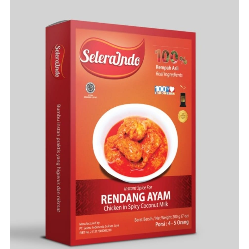 

Bumbu Rendang Ayam Selera Indo