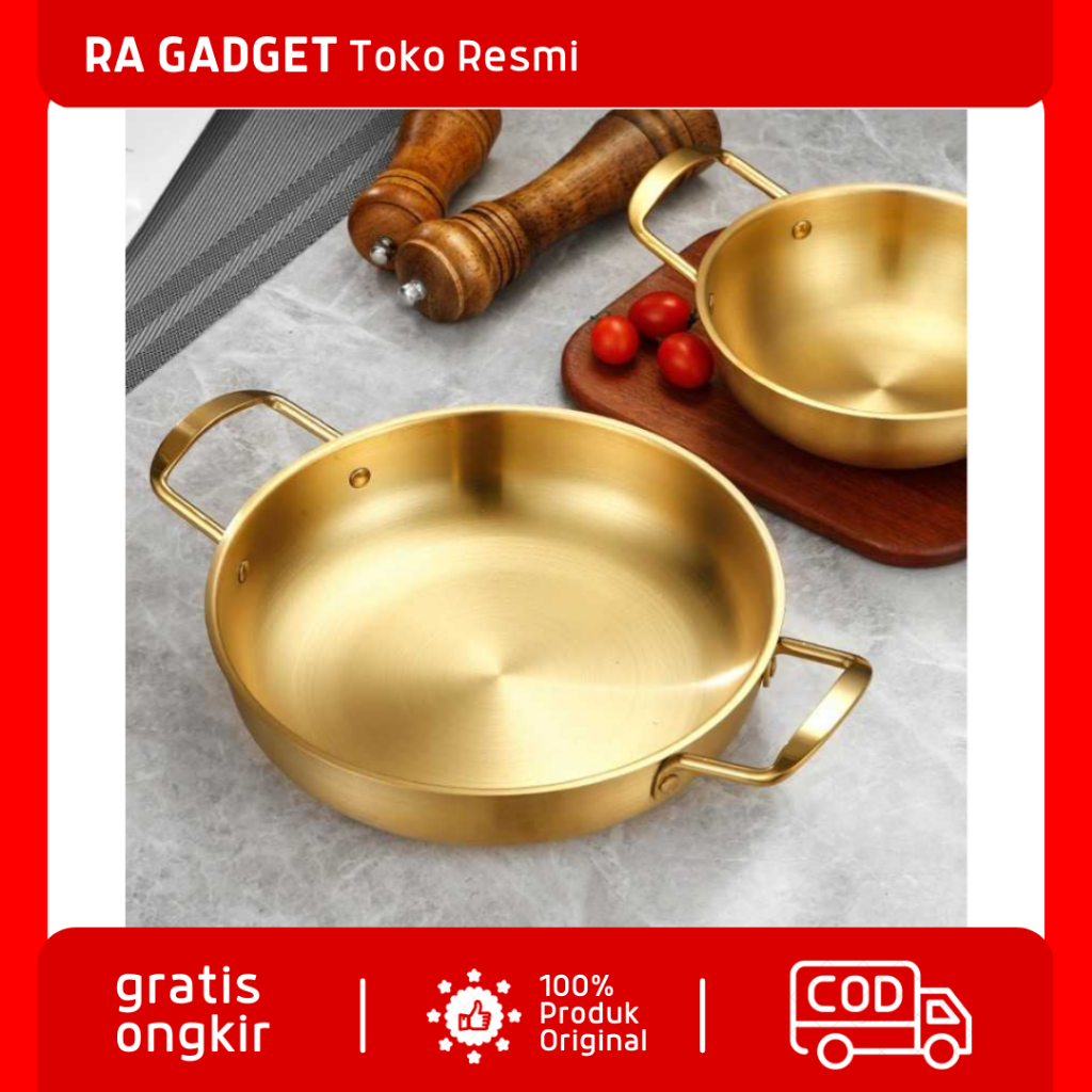 Panci Masak Korean Noodle Soup Pot Emas Silver Stainless Steel / Panci Korea Ramen Ramyeon Ramyun Mi