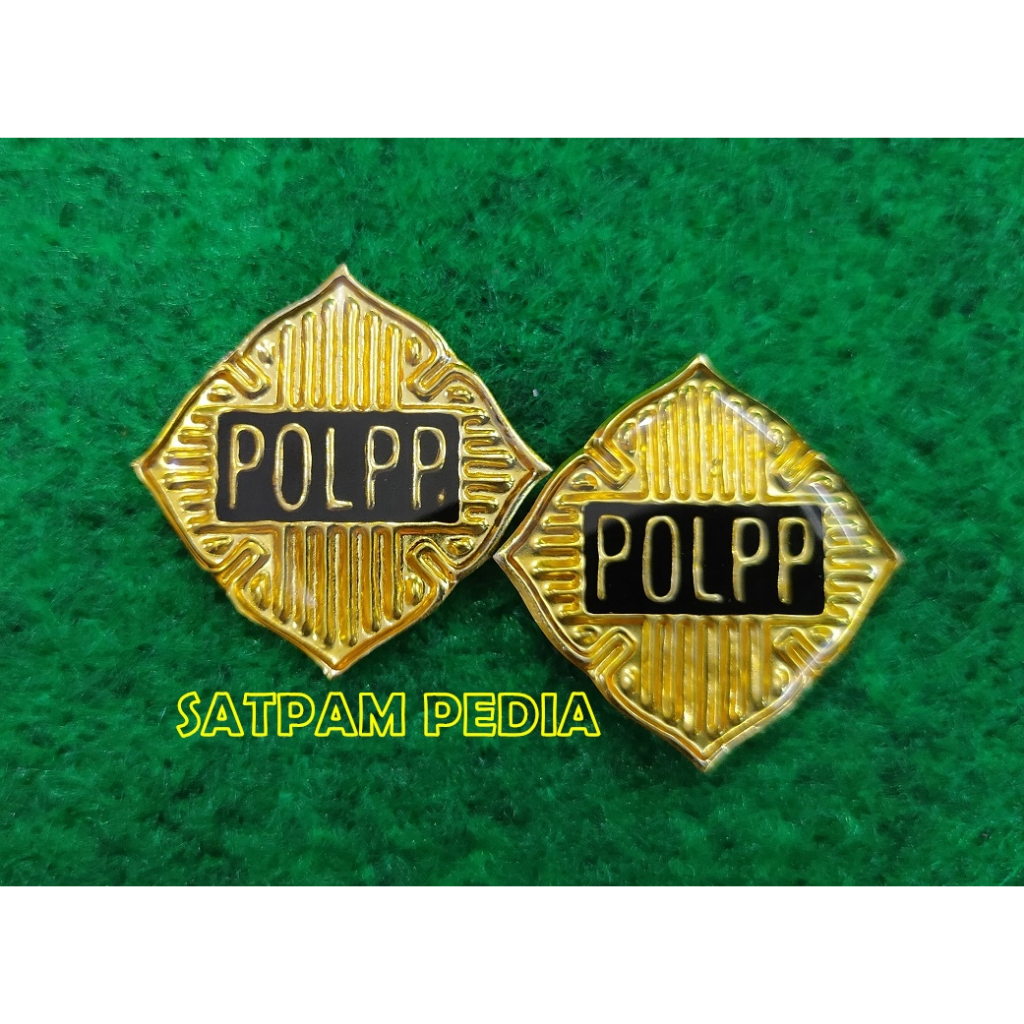 Pin Monogram Satpol PP Resin - Wing Monogram Satpol PP Kuning