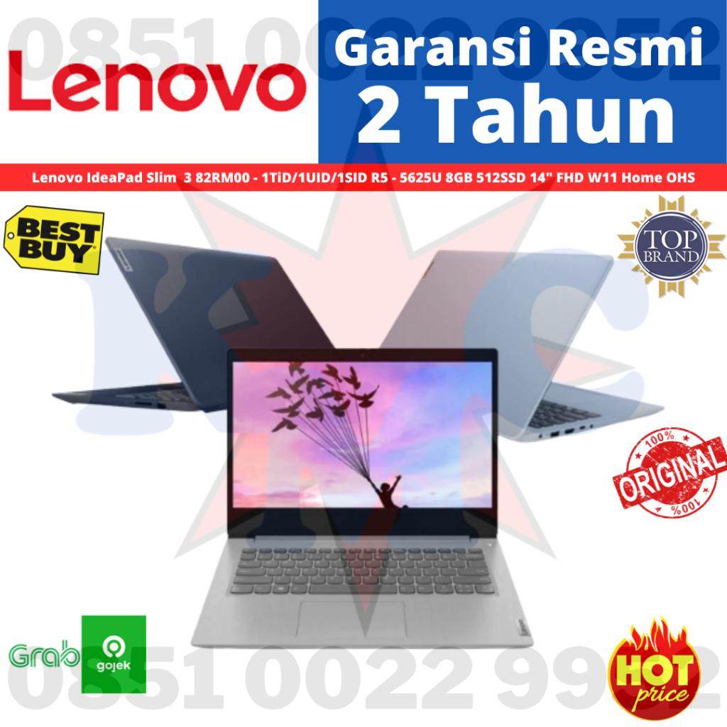 Lenovo IdeaPad Slim 3 82RM00 Ryzen 5 5626U 8GB 512GB 14 FHD Win 11 OHS