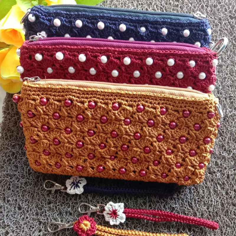 DOMPET RAJUT PESTA/Clutch Pesta/DOMPET PESTA/Tas mini pesta