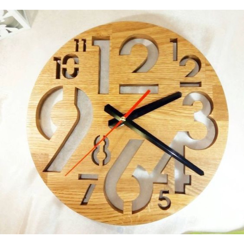 Jam Dinding Kayu Jati Model Ukir