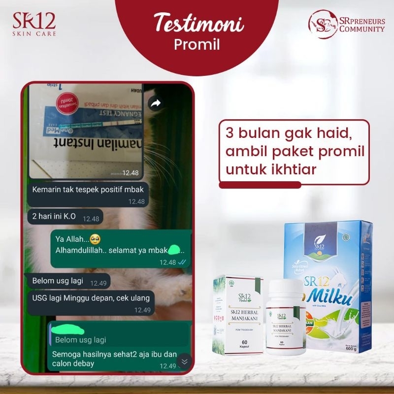 Paket Promil SR12 - Manjakani &amp; Susu GoMilku - Penyubur Kandungan dan Sperma