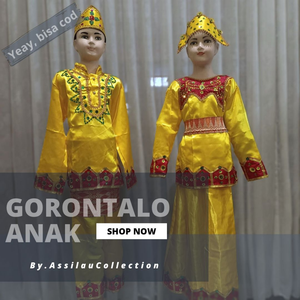 Baju Adat Anak Gorontalo Satuan (Laki/Cewek)