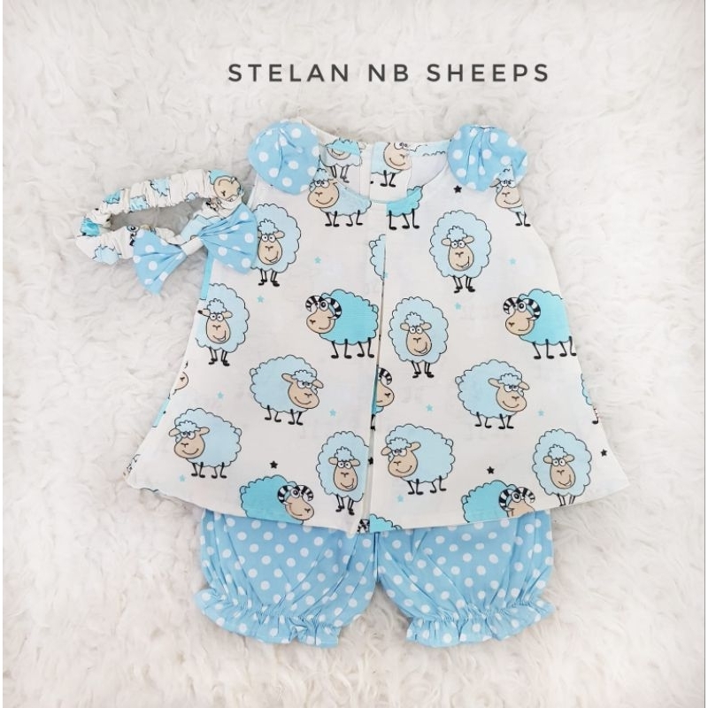 Stelan NB Dress Baby Stelan Dress NB Bayi Stelan Dress Pita