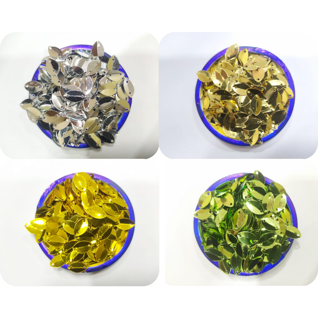 Payet/Sequin Mata Lipat 7x12 , 7x15 dan 9x15 [100 gr]