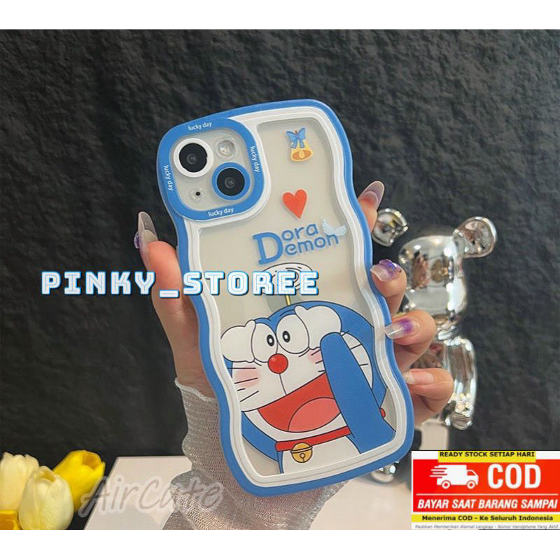 SOFTCASE WAVE OPPO A17K/ A17/ A77S/ A57 2022/ A96/ A76/ A95/ A74/ A16E/ A16K/ A16/ A54/ A33 2020/ A53/ A52/ A92/ SOFT CASE WAVY/ CASING GELOMBANG + PROTECTOR CAMERA MOTIF DORAEMON/ FLOWER/ ZEBRA/ LOVEBLACK