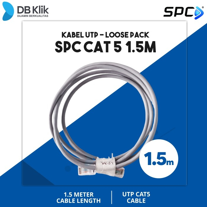 Kabel UTP SPC Cat 5 - 1.5 Meter - Kabel UTP SPC Cat 5 1.5M Loose Pack