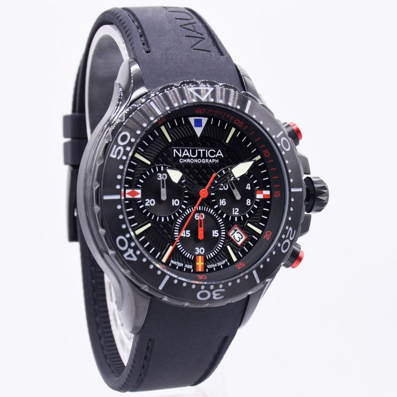 promo terbaru jam tangan pria Nautica Gents Watch NST Chrono - NAPNSF202 original