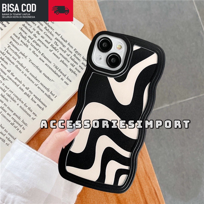 CASING WAVE OPPO A17K/ A17/ A77S/ A57 4G/ A96/ A76/ A95/ A74/ A16E/ A16K/ A16/ A54/ A15/ A15S/ A33/ A53/ A52/ A92/ SOFT CASE GELOMBANG/ WAVY + PROTECTOR CAMERA MOTIF ZEBRA/ LOVE BLACK/ DORAEMON/ FLOWER