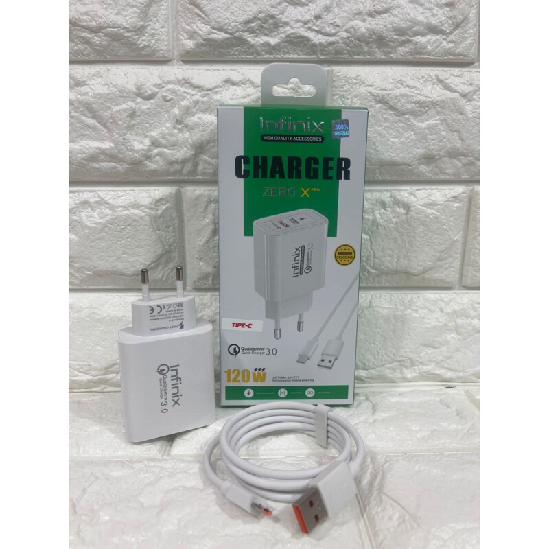 Charger Ori 100% Infinix Zero X Pro 120W Support FastCharging