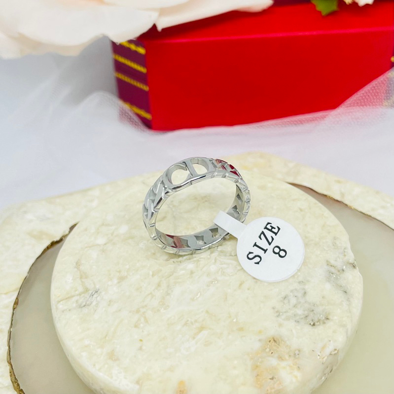 Cincin titanium CD rantai Wanita