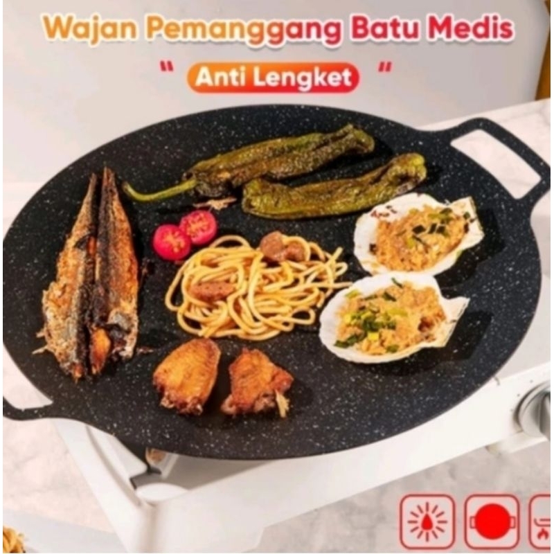 Grill Pan Anti Lengket Teflon 34 cm