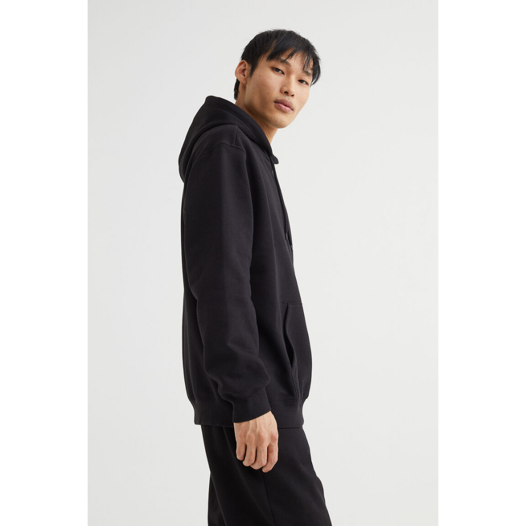 Hoodie H&amp;M Basic Black Sweater Hoodie Basic Polos HnM