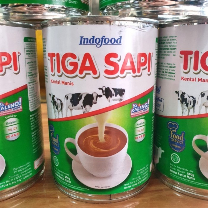 

Tiga Sapi Susu Krimer Kental Manis Kaleng 490gr