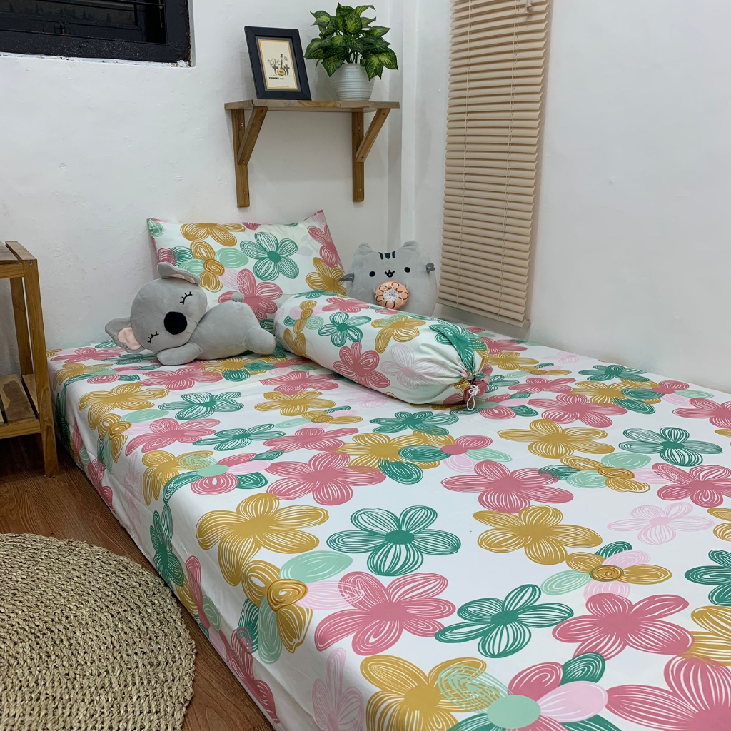 Sprei/Seprei Bisa COD/Bayar Ditempat||Ukuran 90,120,140 Tinggi 20 Sudut Karet Free Sarung Bantal Dan Guling