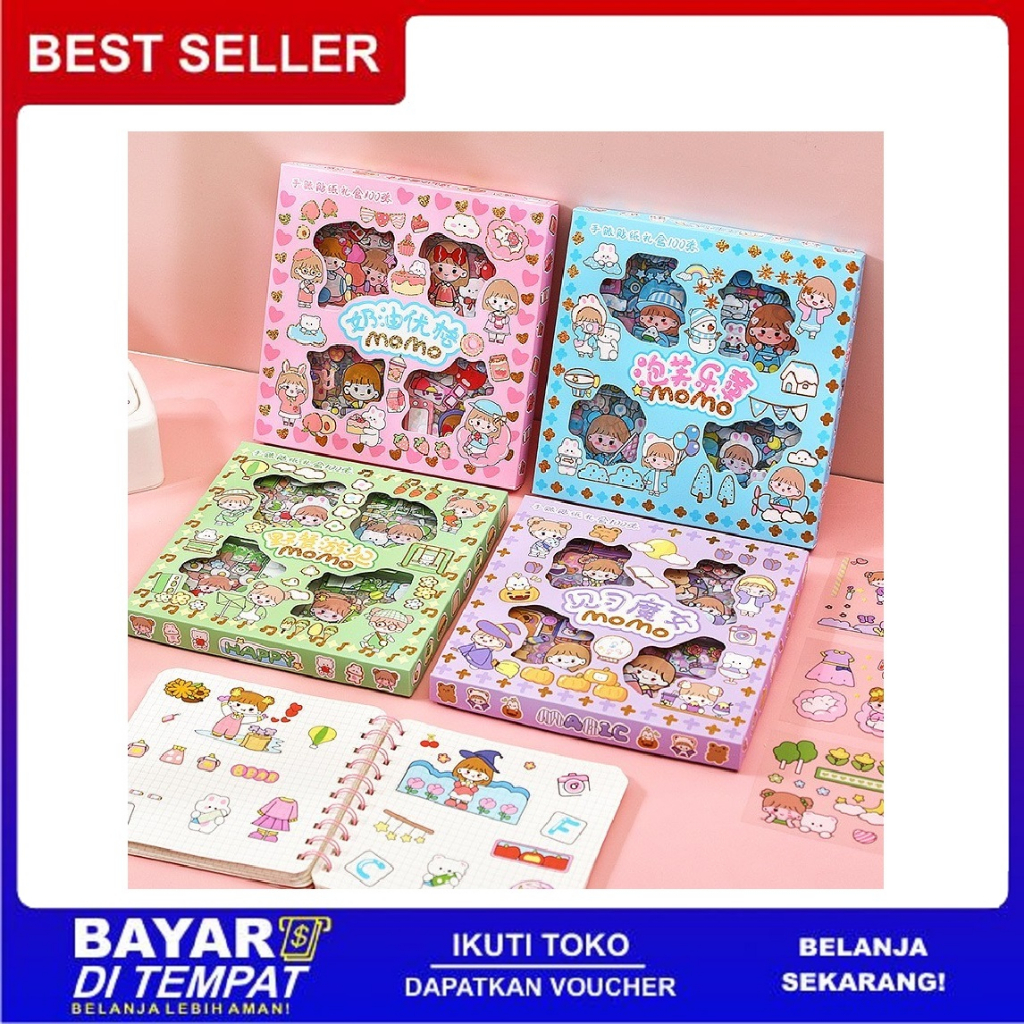 

stiker momo karakter korea stiker aesthetic viral merk momo bukan anne atau october
