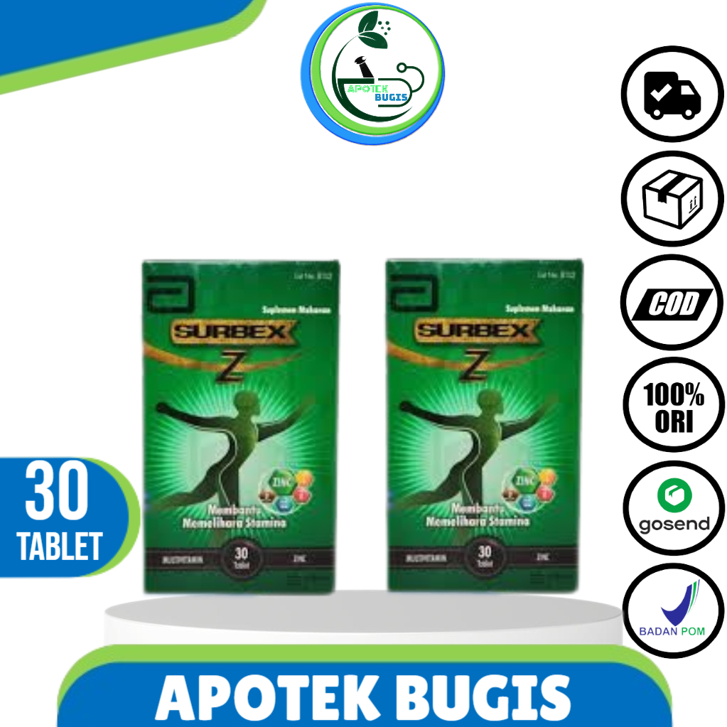 SURBEX Z 30 TABLET SUPLEMEN MEMELIHARA STAMINA DAYA TAHAN TUBUH SURBEX-Z SURBEXZ ZINC