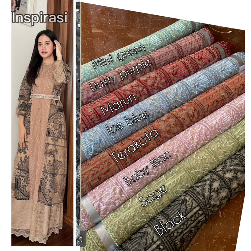 TILE elie saab sapto /KEBAYA sapto BAHAN HALUS/ KAIN TILE TEBARU