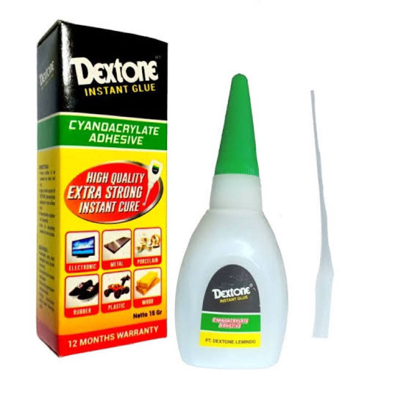 

(Harga 50 Pcs) Lem Setan Korea Tetes DEXTONE 15 Gr Cyanoacrylate Instant Glue