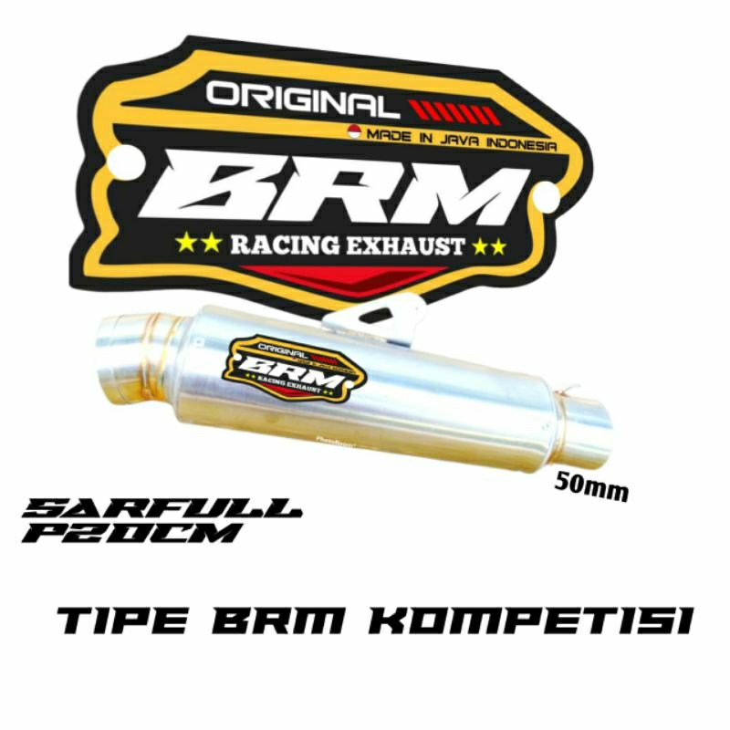 COD KNALPOT BRM TIPE MODEL JRM ORYGINAL BRM RACING SARINGAN FULL INLET 50