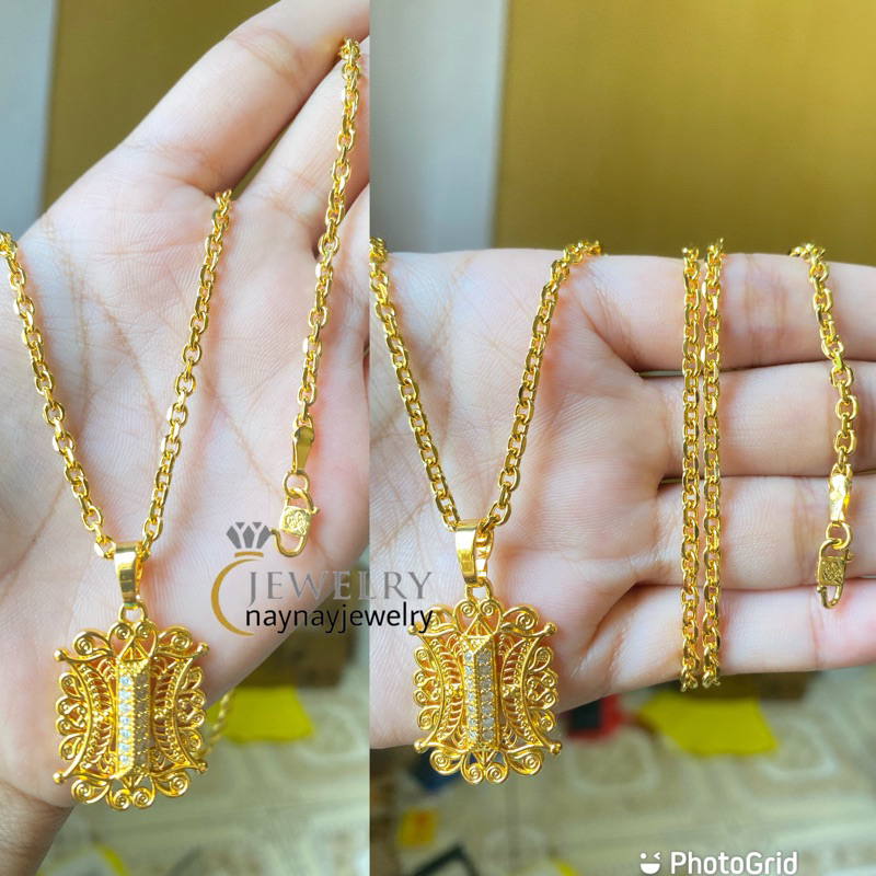 Kalung Medan pintu aceh 60cm warna 24k