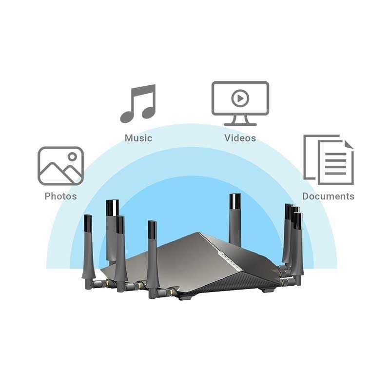 D-Link AC5300 Ultra WiFi Router Tri Band MU-MIMO 2.4/5.0GHz 8 Antena - DIR-895L