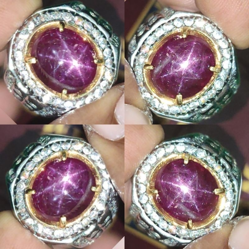 NATURAL RUBY STAR NO HEAT 4.17 CTS HQ