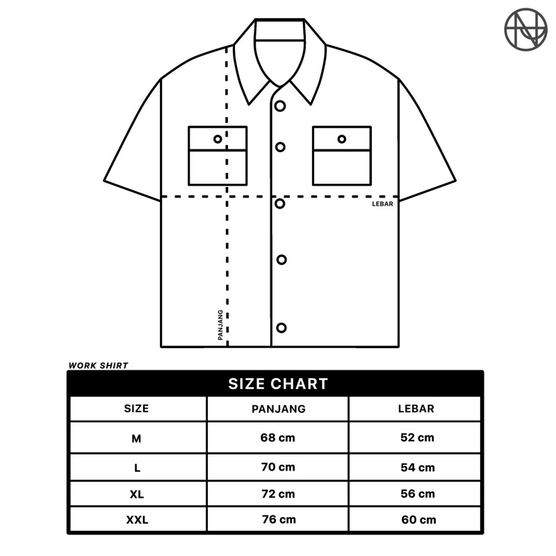 NOWPAPS.CO-WORK SHIRT BLACK / CREAM AMERICAN DRILL ORIGINAL NOWPAPS CO BORDIR PATCH.KEMEJA WORK SHIRT NOWPAPS CO HITAM CREAM